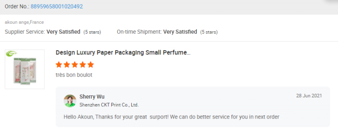 詳細な顧客レビュー