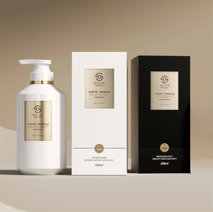 贅沢な磁気香水箱のサイドビュー