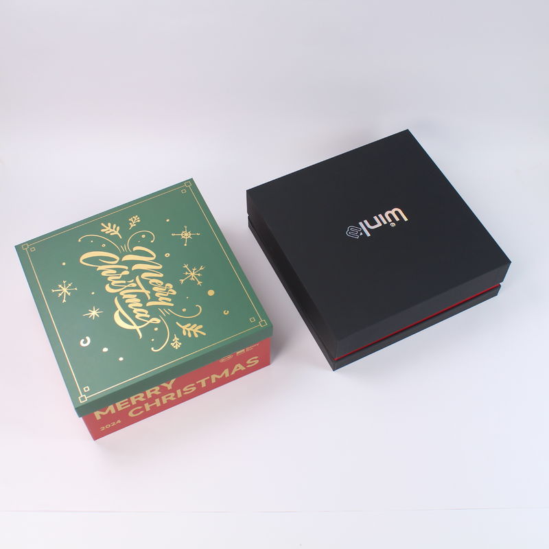 赤紙 クリスマス ギフト ボックス 蓋とベース 卸売と小売用