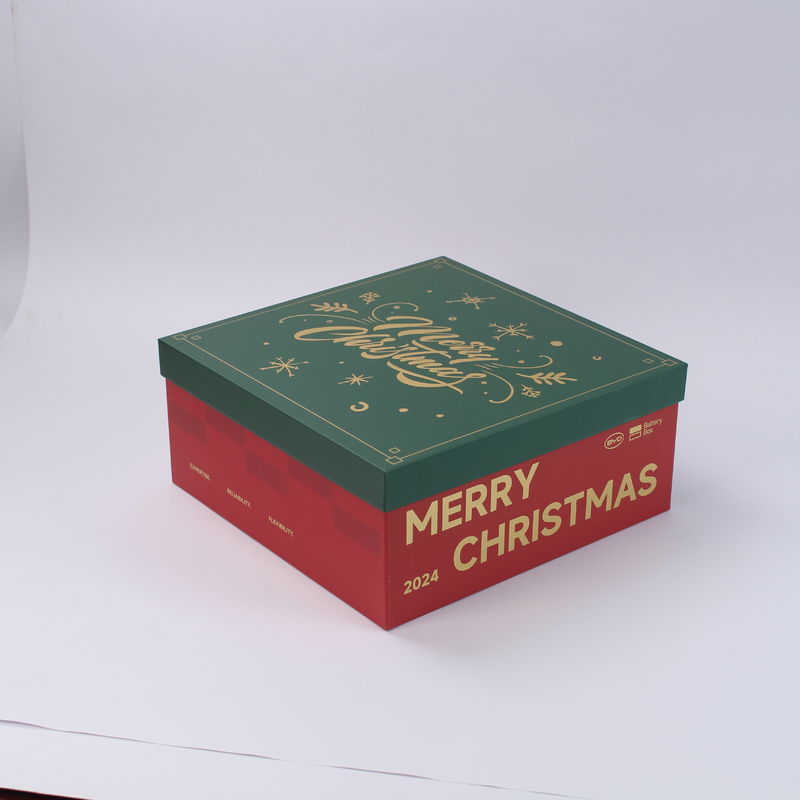 赤紙 クリスマス ギフト ボックス 蓋とベース 卸売と小売用