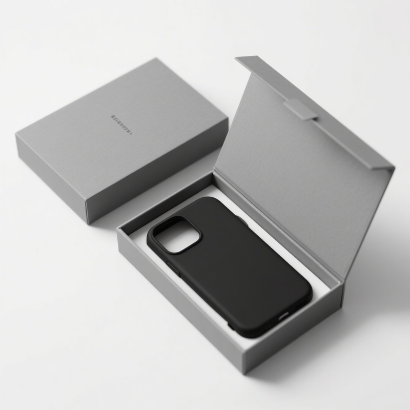 カスタムモバイルバックカバー包装箱 クラフト紙製携帯電話ケース包装箱 21x10x6cm