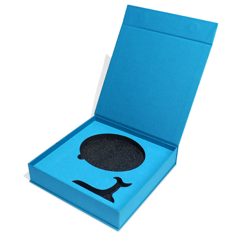 卸売カスタムロゴEVAフォームインサートリジッド段ボール磁気ギフト包装箱、リサイクル素材使用