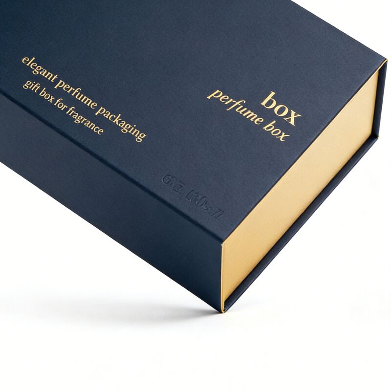 高級ギフトセットのための磁気閉塞とゴールドホイルスタンプ付きのカスタム香水包装箱
