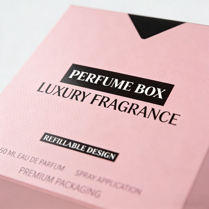 二重スロットカード紙 Vカットデザイン香水包装箱 350,400gm 硬紙板と4色印刷,ホットスタンプ,UV