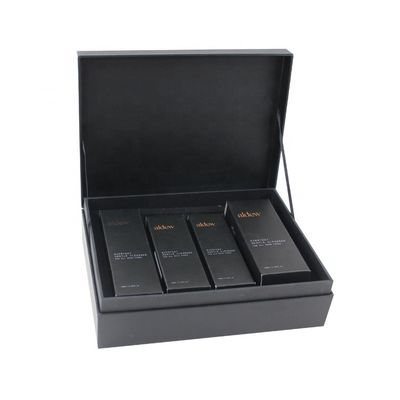 ブラック磁気蓋 コスメティックギフトボックス 贅沢品のケア製品セット 梱包
