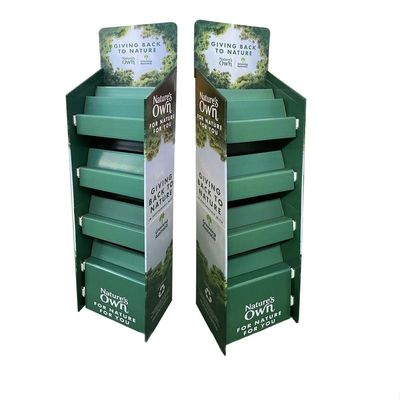 緑のボール紙のプラスチック ピストン棒が付いている反対の表示階段ステップ表示