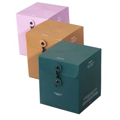 優雅で堅い蝋燭の小売りのギフト用の箱はアイレット包むことを着色する